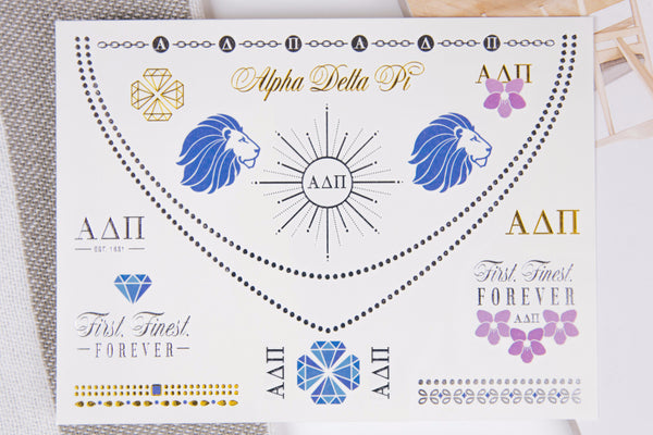 ADPi, Sorority Flash Tattoos, Glam U, Alpha Delta Pi, Flash Tattoos