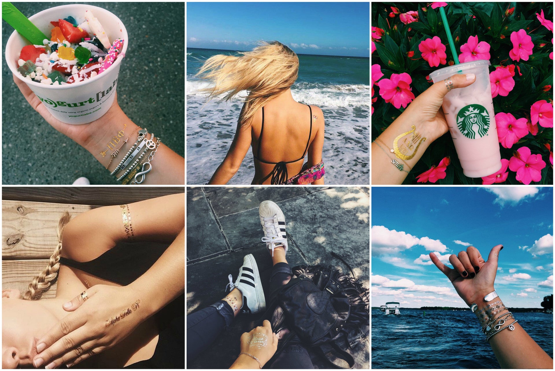 Glam U Sorority inspired temporary tatoos